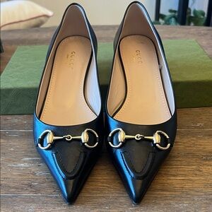 Gucci Erin Horsebit Ballet Flats